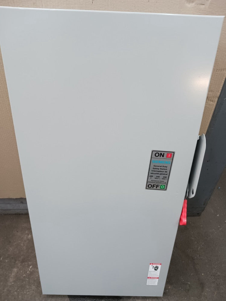 New Siemens GF325NRA General Duty Outdoor Fusible Safety Switch 400 Amp 240V 3R