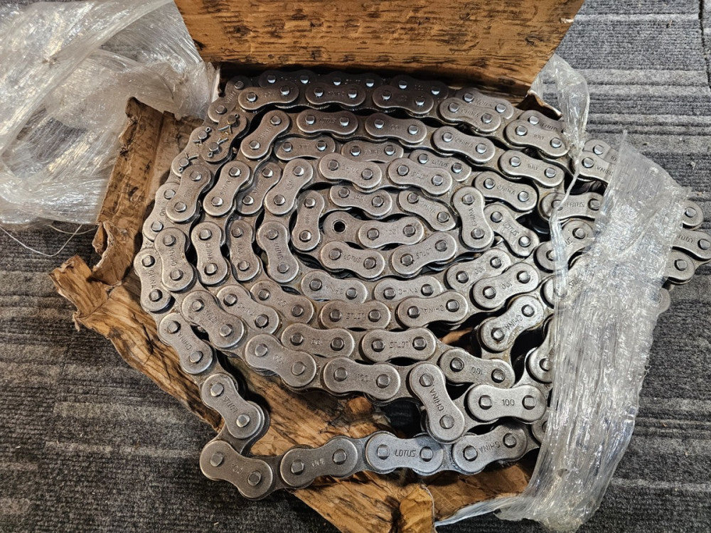 Lotus Chain ANSI 100-1 Roller Chain 10FT Heavy Duty Steel R090027