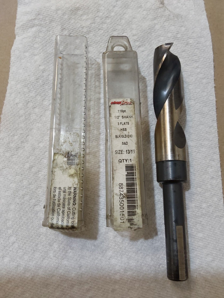 Shop PRO 13/16" Reduced Shank Drill, HSS, 118° Point, 1/2" Shank