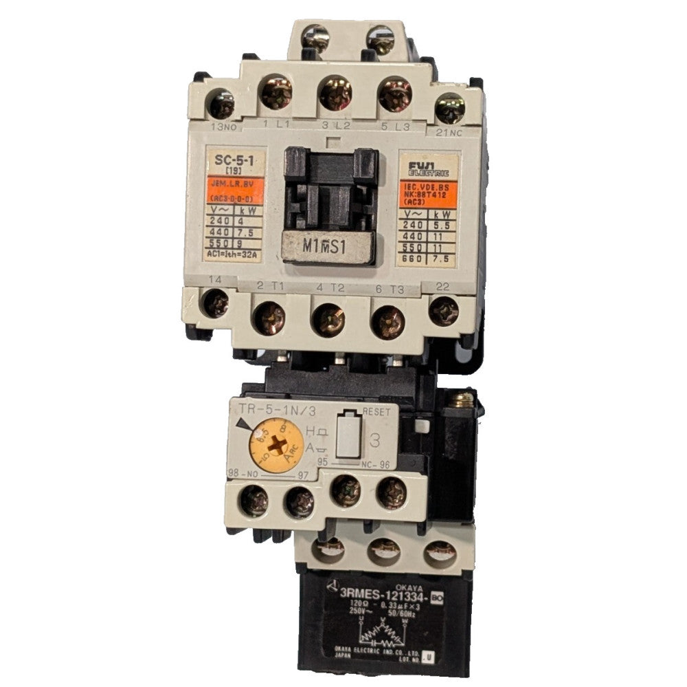 Fuji SC-5-1 Aux. Contact A600, Q600 with TR-5-IN/3, SZ-Z5, Okaya 3RMES-121334-BO