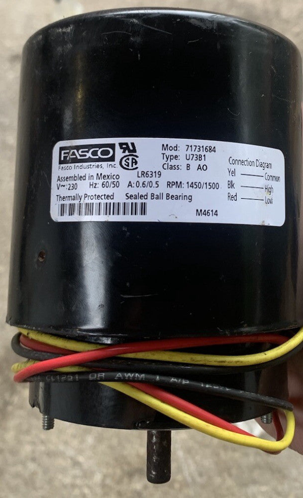 FASCO 71731684 / U73B1 230V CLASS B RPM:1450/1500 Hz: 60/50  Motor *SHIPS FREE*