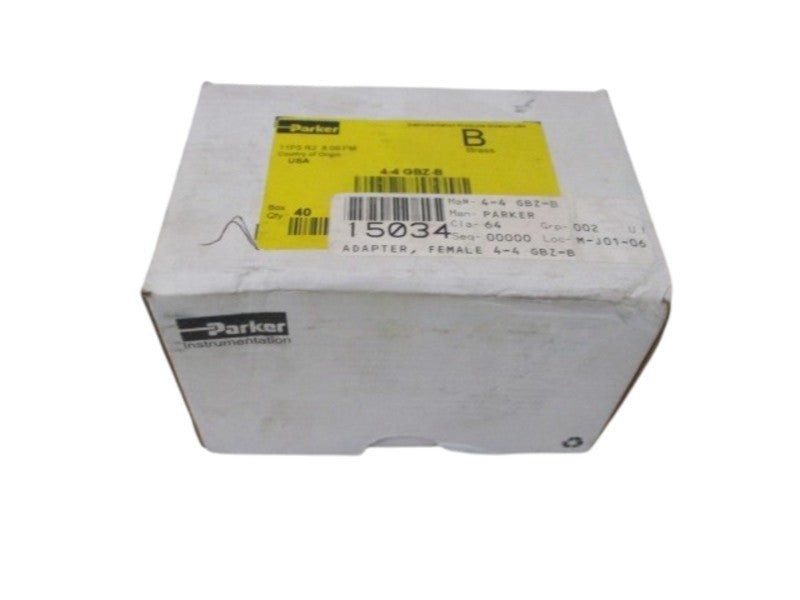 LOT OF 40 PARKER 4-4 GBZ-B BRASS FEMALE ADAPTER NSMP