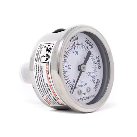 Pic Gauges Pro-302D-204P-01 Industrial Pressure Gauge, 0 To 3,000 Psi, 2 In