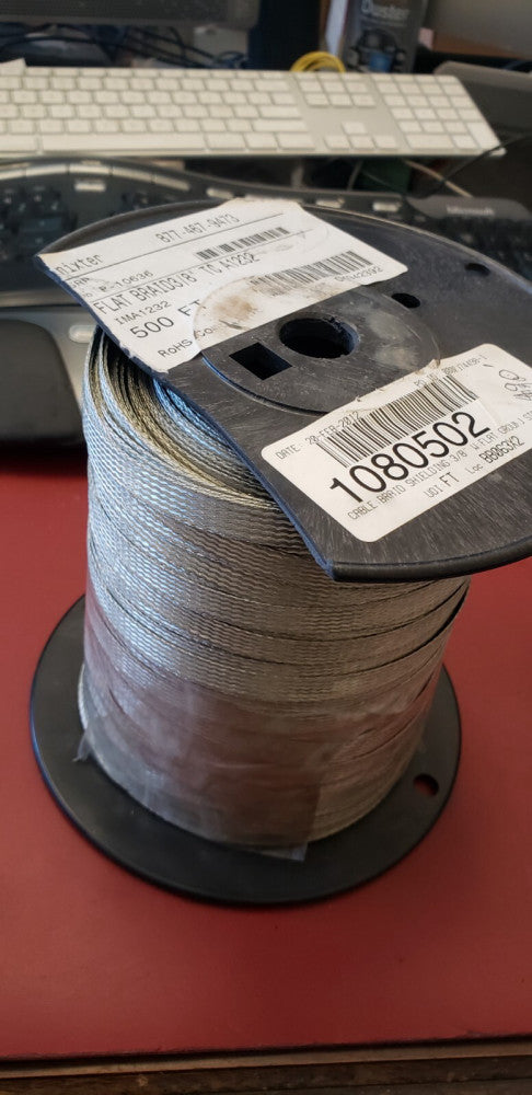 490 FT TCA 1232 3/8" BRAIDED GROUND STRAP GROUNDING 3/8" TC 12 AWG ( C1-4B)