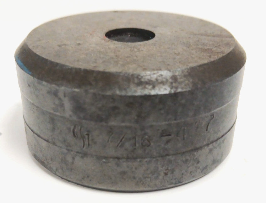 7/16 DIAMETER ROUND IRONWORKER DIE 417 HEAD DIA 1-13/16" HEAD HEIGHT 1-1/8"