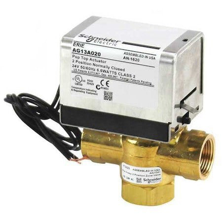 Erie Vt3322g13a020 Valve,3 Way,24V,3/4In Npt