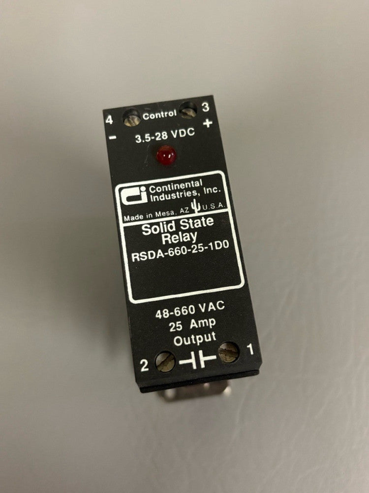 CONTINENTAL INDUSTRIES RSDA-660-25-1D0 48-660 SOLID STATE RELAY