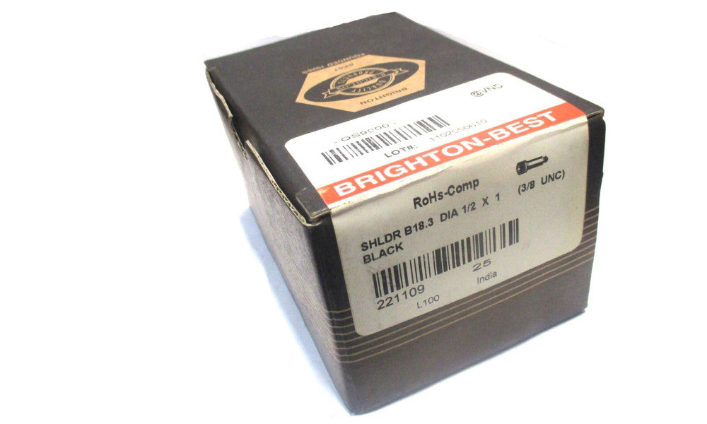 Brighton (221109) 1/2" Diam x 1" L 3/8-16 UNC 1/4 Hex Shoulder Screw - Lot of 25