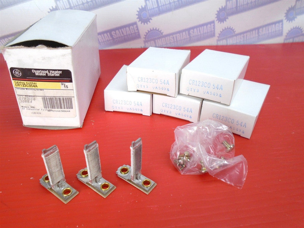 (Lot of 15) GE - OVERLOAD HEATER MOTOR STARTER - CR123C054A -(15 Pcs NEW in BOX)