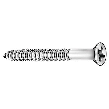 Zoro Select U49876.013.0062 Wood Screw, #6, 5/8 In, Plain Brass Flat Head