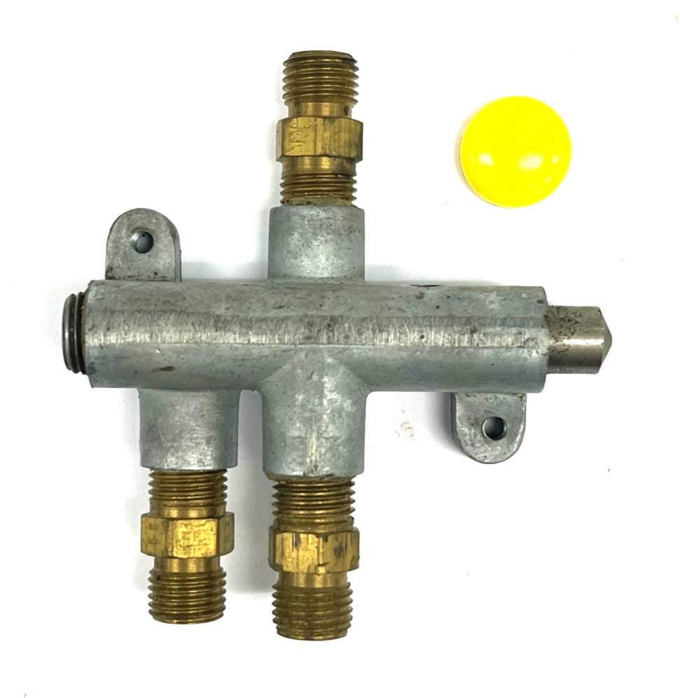 MECHANICALLY OPERATED VALVE 5/8" 4-WAY PLUNGER BUTTON/SPRING ACTUATOR