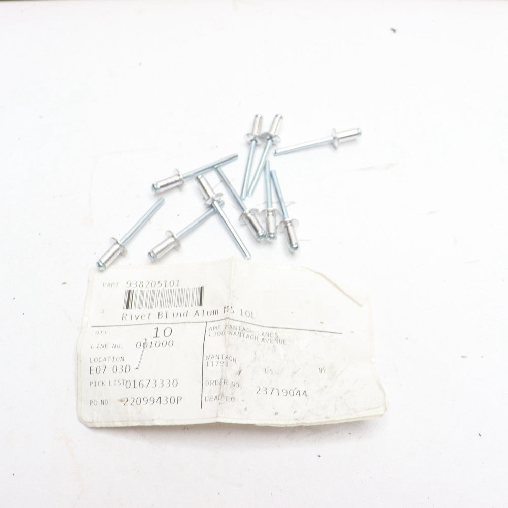 (10-Pk) Rivet Blind Aluminum M5 10L 938205101
