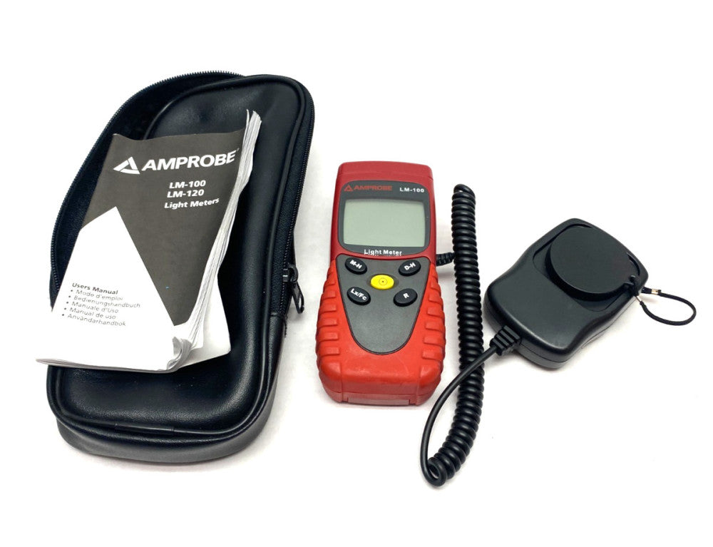 Amprobe LM-100 Portable Compact Light Meter 20,0000 lux, Front Panel Switchable