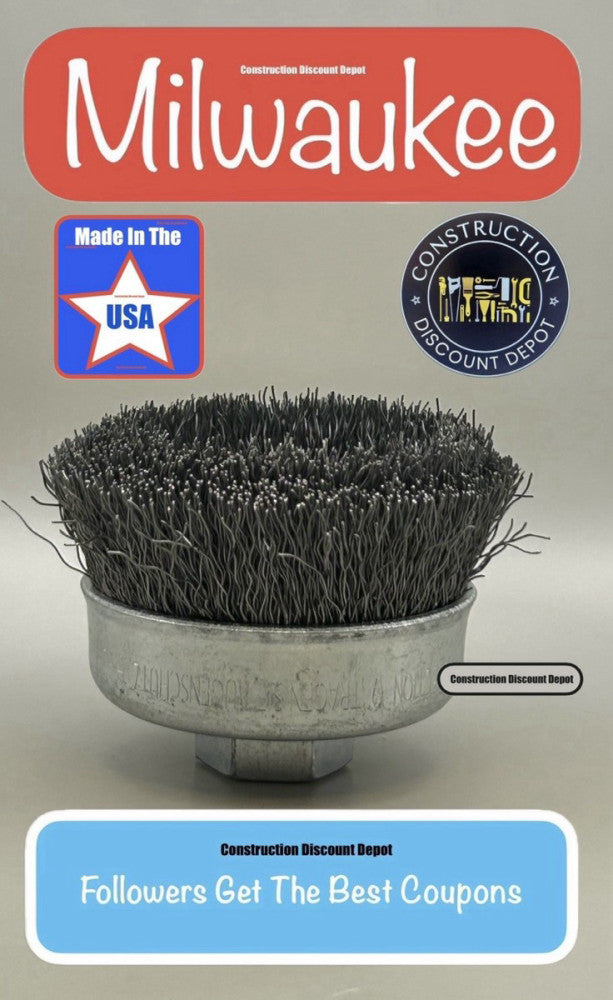 Milwaukee 48-52-5060 Carbon Steel 3" Crimped Wire Cup Brush