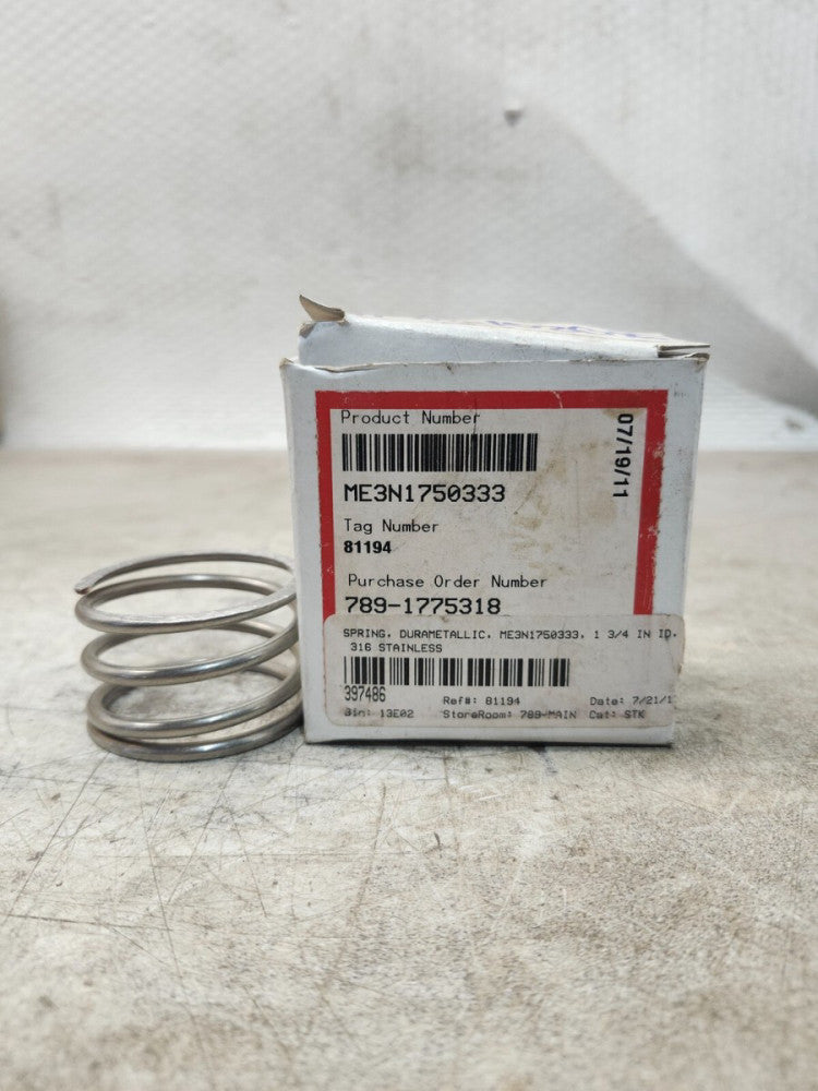 NEW IN BOX DURAMETALLIC SPRING 1-3/4'' ME3N1750333