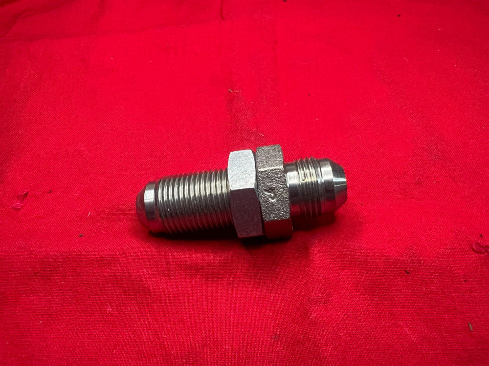 TUBE FITTING BULK HEAD UNION 1/2" JIC 1" THREAD LENGTH