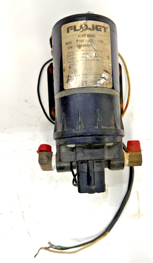 FLOJET  PUMP MODEL 2100-032-115,115V,9.50 AMPS,1.6GPM FLOW, 60PSI