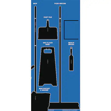 Zoro Select Gpsm206 Shadow Board,Cleaning,Blk  Shadow Color