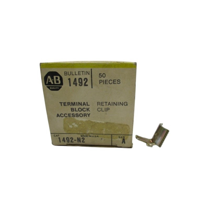 ALLEN BRADLEY 1492-N2 SER. A (PKG OF 50) (BK/YL) NSMP