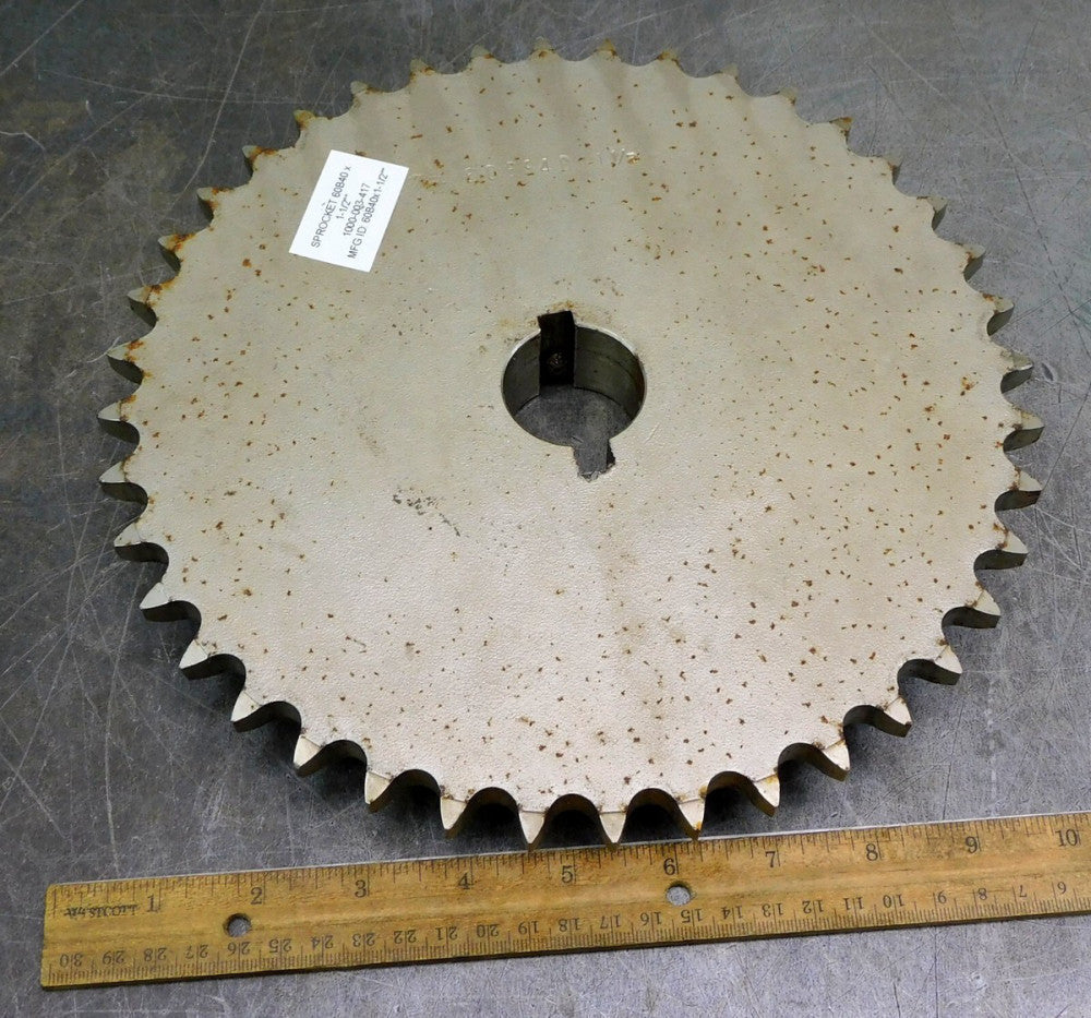 Martin 60B40 Roller Chain Sprocket #60 40 Teeth 1-1/2" Bore Keyed