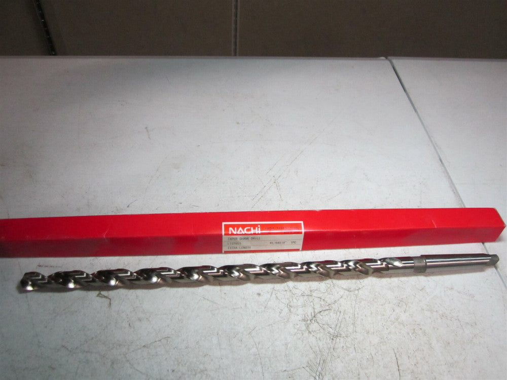 Nachi (1058707) 41/64" Size, 2MT 118° High Speed Steel Taper Shank Drill