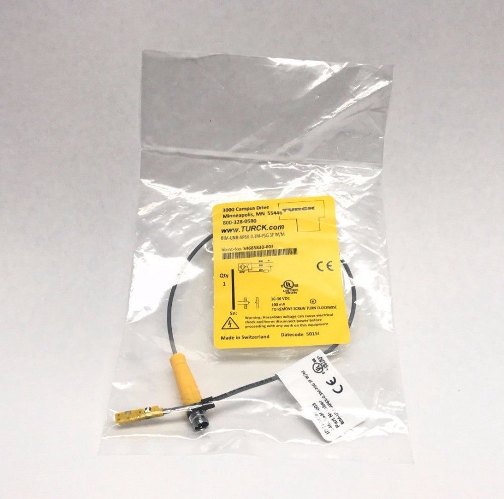 Turck BIM-UNR-AP6X-0.3M-PSG 3F W/M Proximity Sensor, S4685830-003, Magnetic