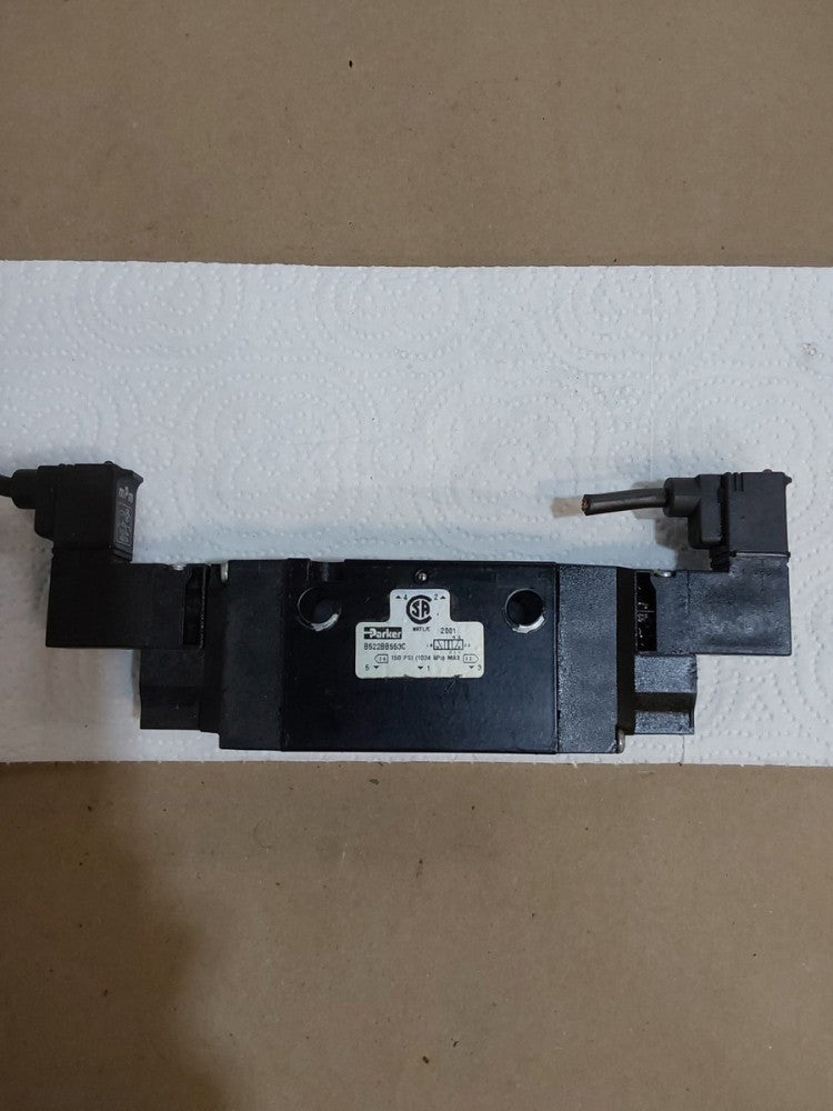PARKER SCHRADER BELLOWS B522BB553C SOLENOID VALVE 120VAC 2POSITION 3/8"NPT