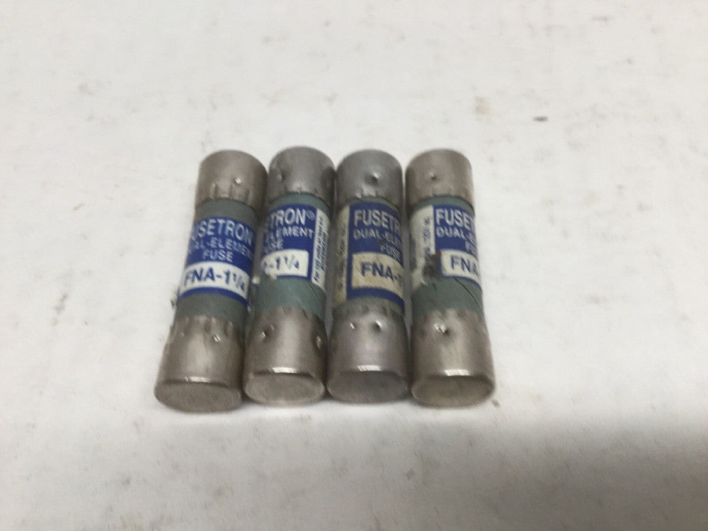 Cooper Bussmann FNA-1-1/4 FuseTRON Dual-Element Indicating Fuses (Lot of 4)