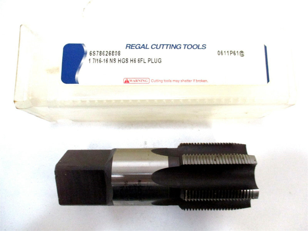 Regal (6S78626808) 1-7/16"-16 H6 6-Flute Plug Chamfer Hand Tap