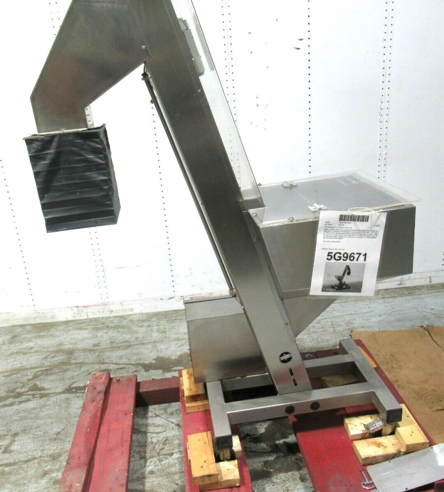 Gama Automation Stainless Steel Cleated Incline Conveyor/Feeder