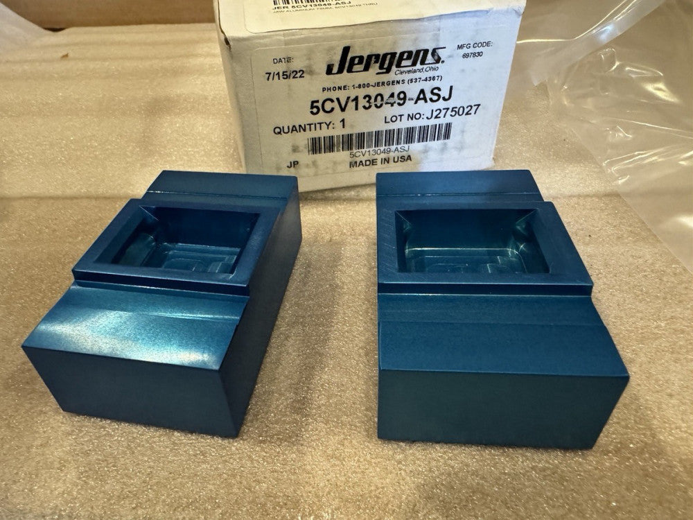 Jergens Aluminum Self-Centering 2 piece Vise Jaw Set 5CV13049-ASJ 75 X 45mm