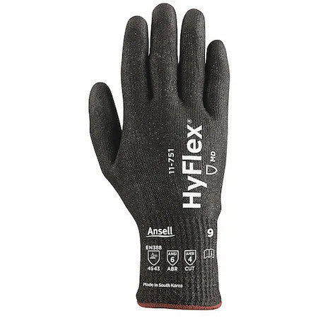 Ansell 11-751 Cut-Resistant Coated Gloves, Cut Level A4 ,Dipped ,Polyurethane
