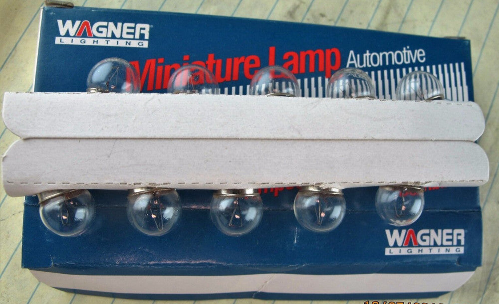 (10) 1445 Wagner Instrument Miniature Bayonet Clear Bulb 12 Volts [B5S3]        