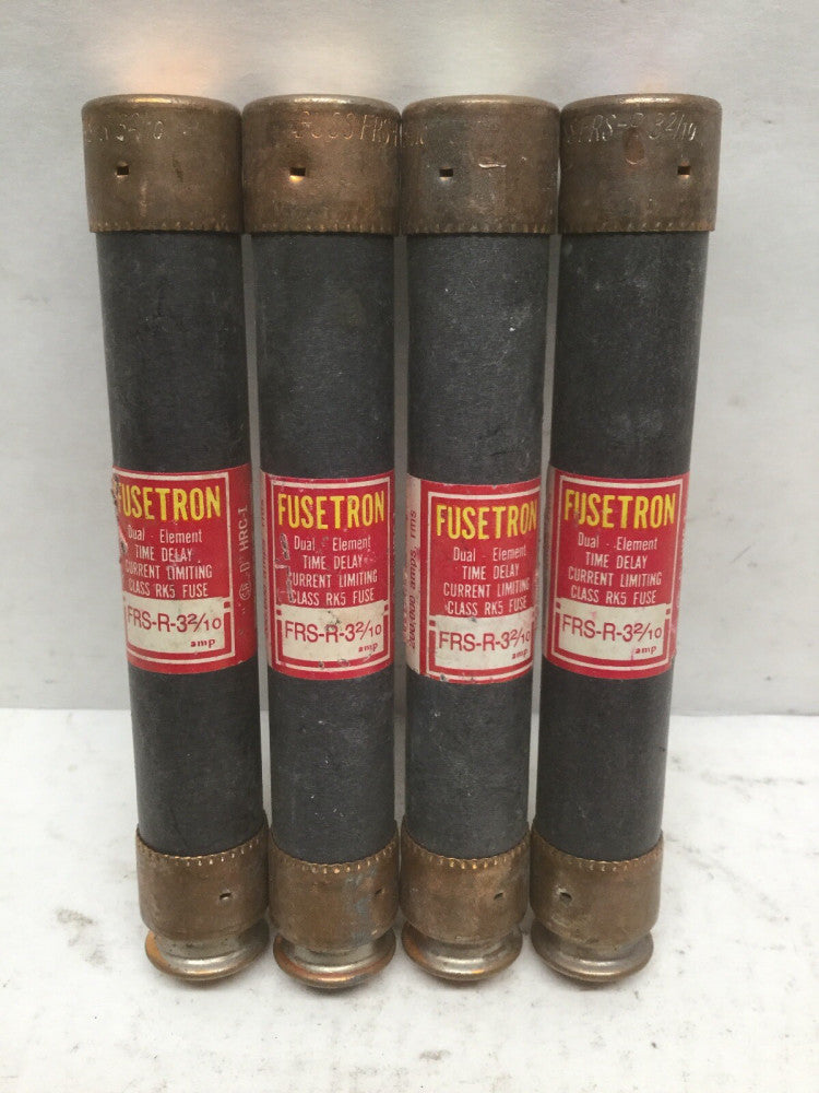 Bussmann FRS-R-3 2/10 FUSETRON Dual Element Time Delay Fuses RK5 (Lot of 4)