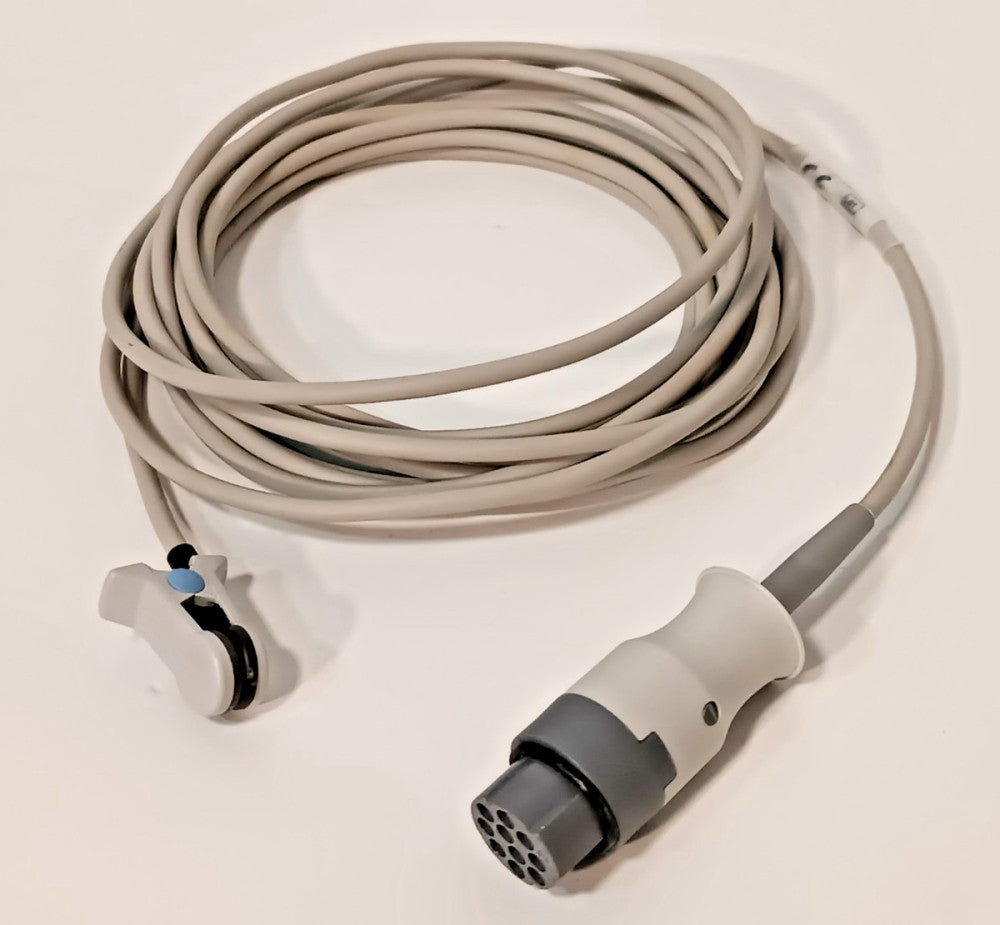 GE Datex Ohmeda TS-E4-N SpO2 Cable with Finger Clip, Reusable, TSE4N