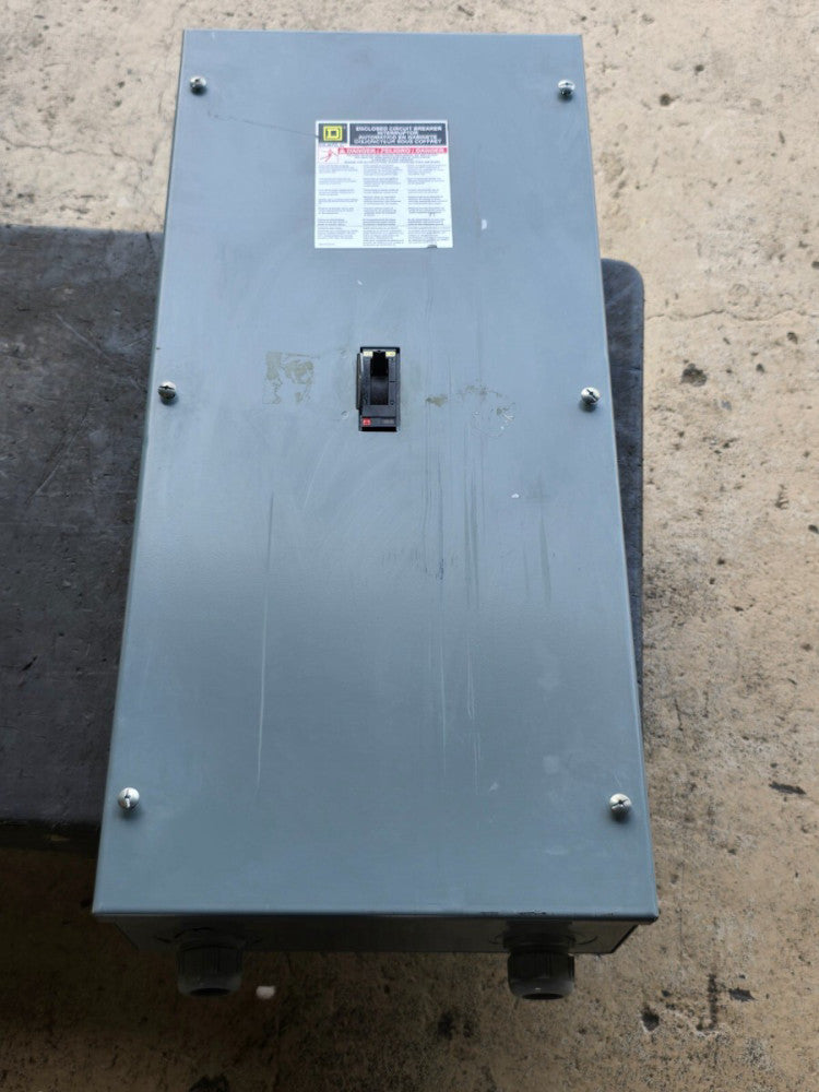 SQUARE D J250S SURFACE MOUNT BREAKER ENCLOSURE 250A WITH HDL36060 BREAKER, M/O!
