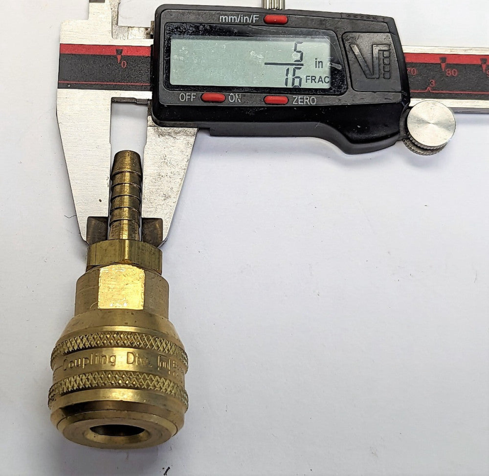 Hansen Series 3000 5/16" Id Hose Brass Air Coupling Quick Connect [B5B1]
