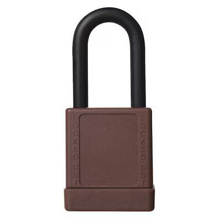 ZORO SELECT 48JT56 Lockout Padlock,KA,Brown,2"H,PK3