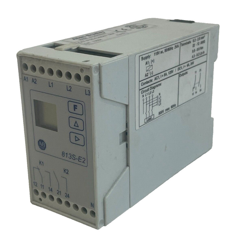 USED A / B 813S-E2BD60 PHASE MONITOR SER. A 115V 50/60HZ