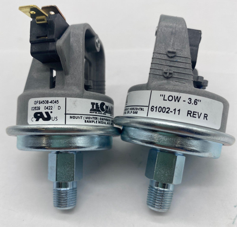 NEW Tecmark GFS4508-4045 Gas Valve Pressure Switch, Low 3.6" Lot of 2