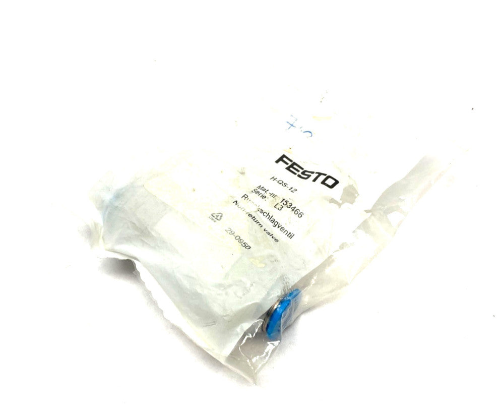 Festo H-QS-12 Non-Return Check Valve 153466