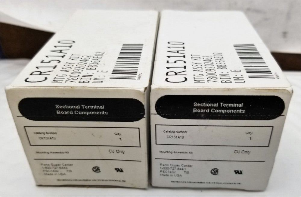 (2) GE Controls CR151A10 Terminal Block Mounting Assembly Kit [C1B1]
