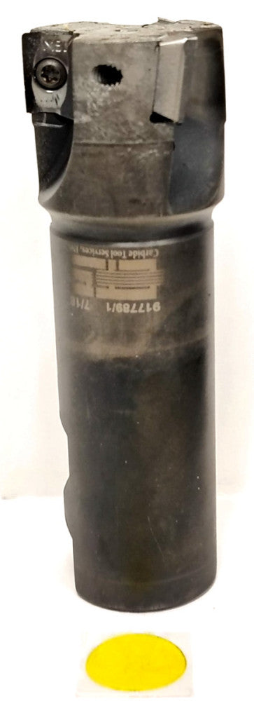 CARBIDE TOOL CO. 3 BLADE INDEXABLE ENDMILL CUTTER W/M80 INSERTS 917789/1