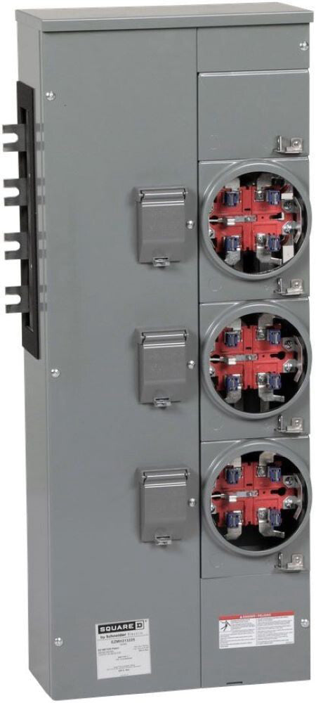 New Square D EZMH313225 Ringless 5 Jaw 3 Meter Branch Unit 208y/120V 3PH 4W 3R