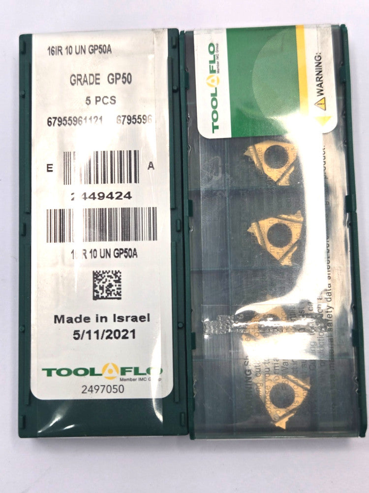 TOOL-FLO*16IR 10 UN GP50A*LAYDOWN THREADING INSERT*****LOT OF 5