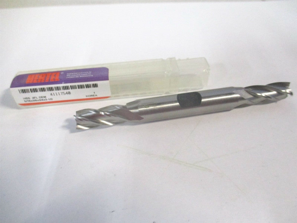(E1051020) 5/16" x 3/4" x 3/8" x 3-1/2" OAL HSS 4 Flute Square End Mill 