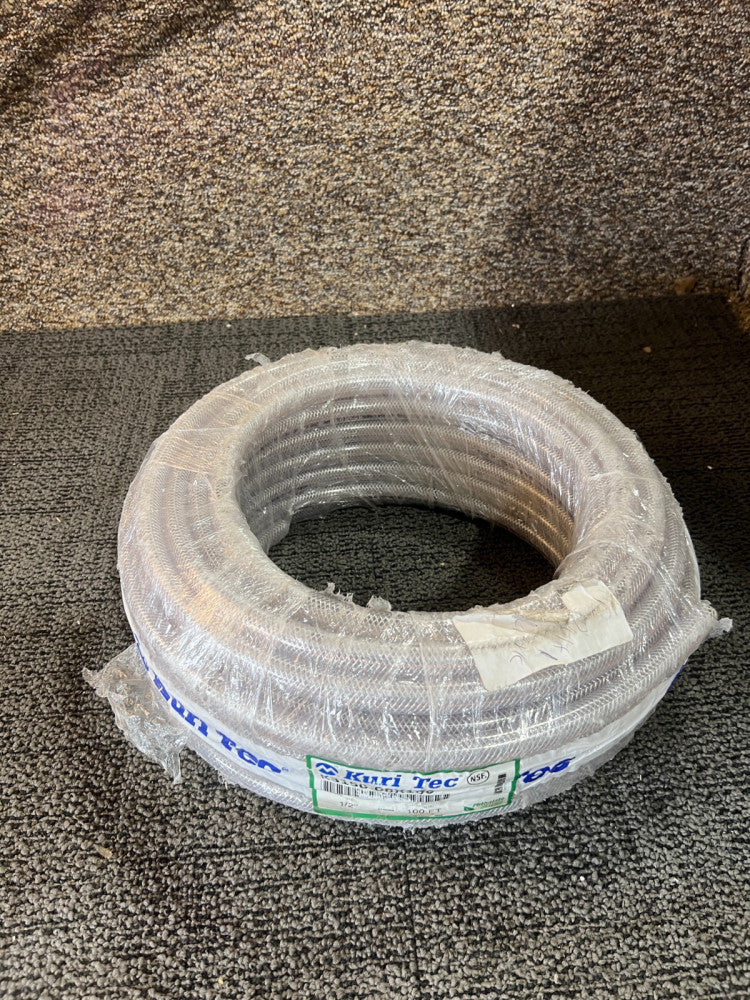 Kuri Tec K3150-08X100 Clear Reinforced PVC Hose Clearbraid 1/2" x 100FT