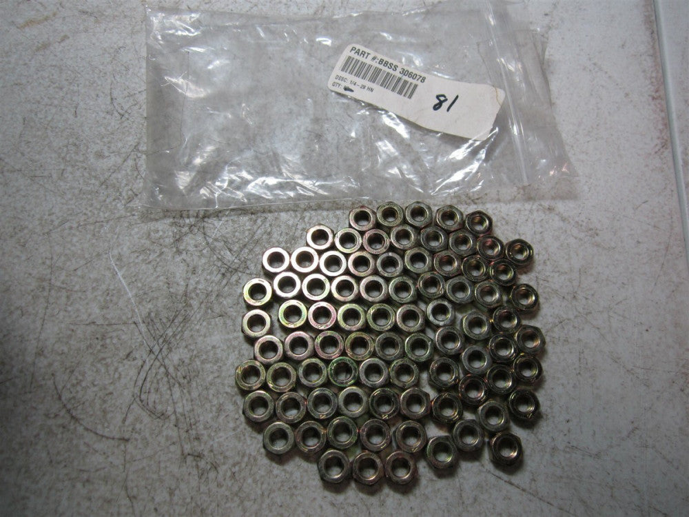 Brighton Best (306078) 1/4" - 28 Diameter Hex Nut - Pack of 81