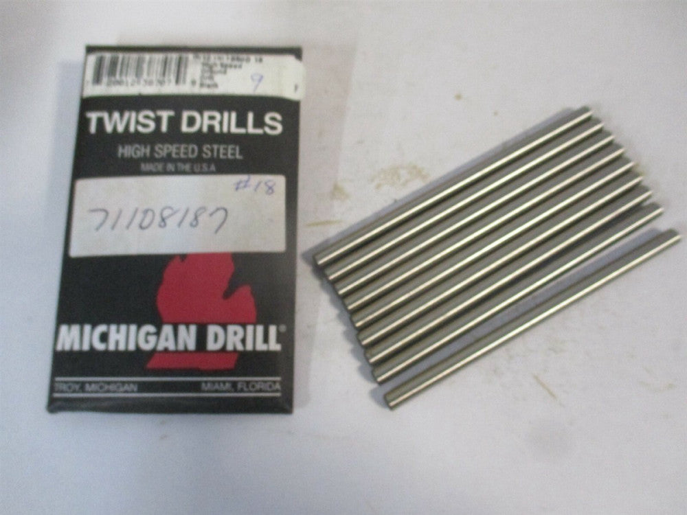(950D 18) #18 0.1695 x 3-1/4" OAL HSS Long Drill Blank - Pack of 9