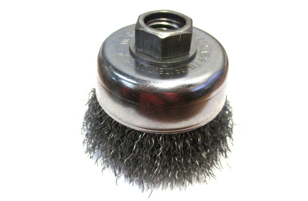 Weiler (93643) 3" Diam 5/8-11 Threaded Arbor Crimped Wire Steel Cup Brush 